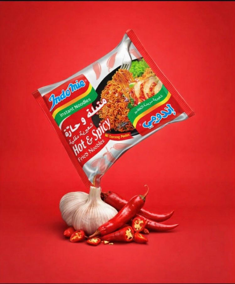 Indomie Mi Goreng Hot And Spicy Instant Noodles 75g x Pack of 5 ( KSA IMPORTED )